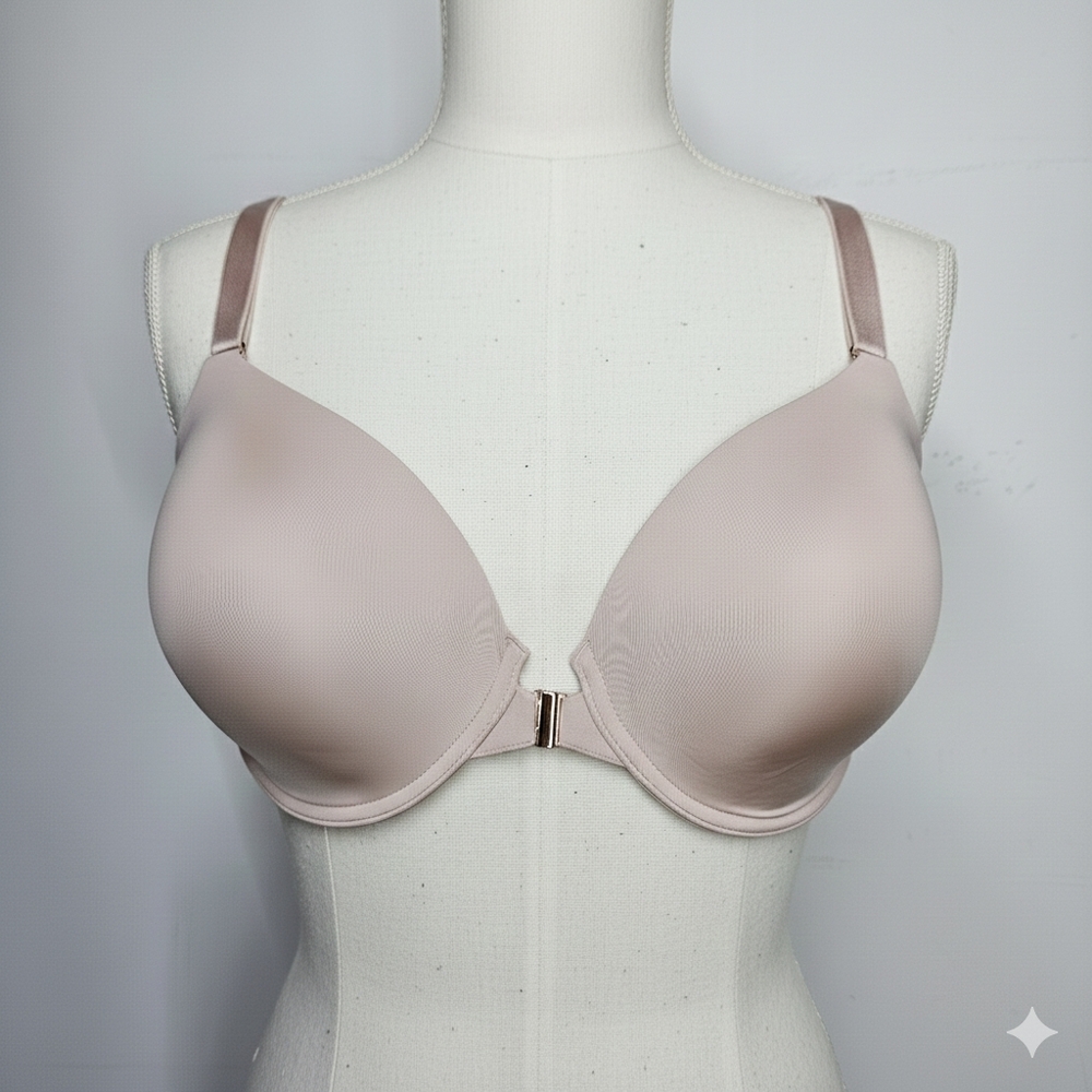 Soma Size 38D Bra Underwire Blush Pink Molded Cups U Back Vanishing 360 Smooth